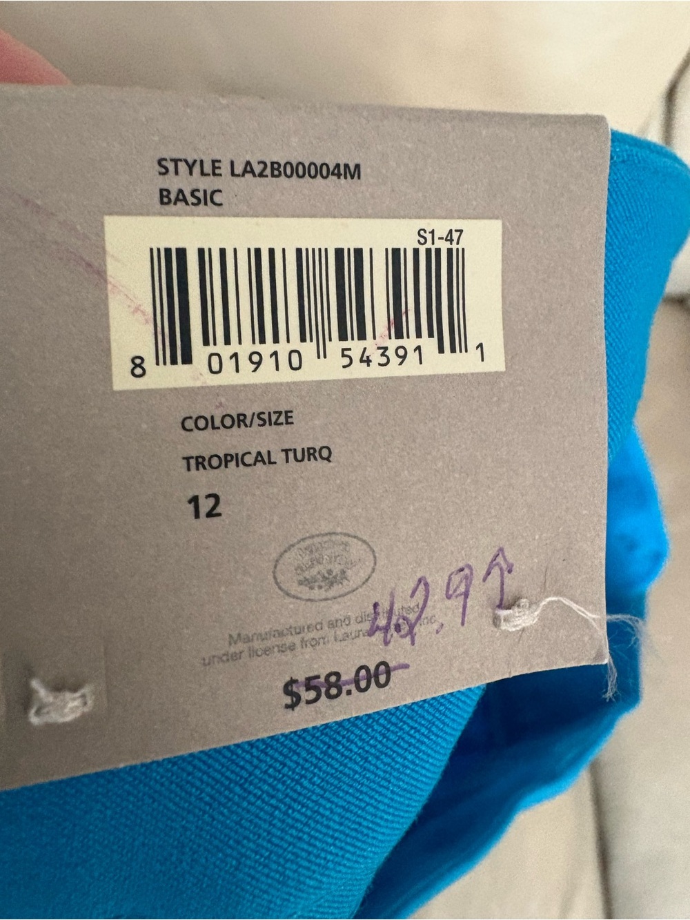 Laura Ashley Vibrant Aqua Capris - Picture 2 of 2